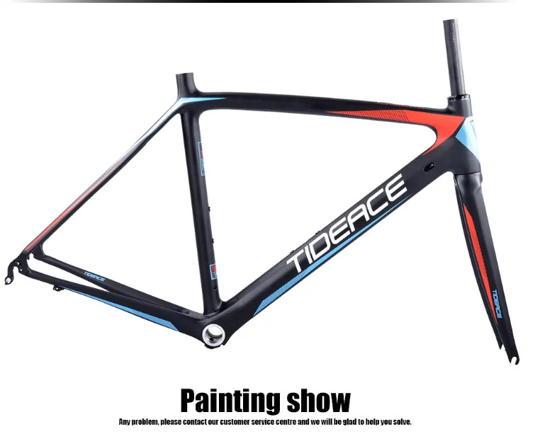 Top 2017-2018 Tideace aero Cadre Route Frameset Made in China Carbon Fiber Road Bike Frame Bicycle Frame 50/53/55cm 5