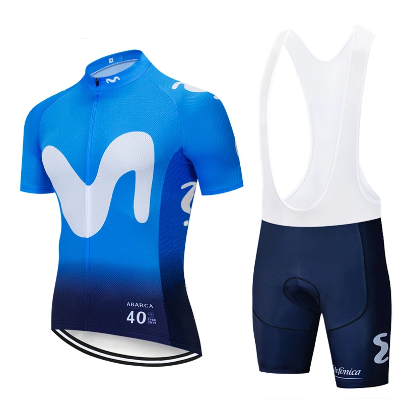 TEAM CHAMPION blue movistar cycling jersey bike shorts suit Ropa Ciclismo men quick dry pro bicycle Maillot Pants clothing