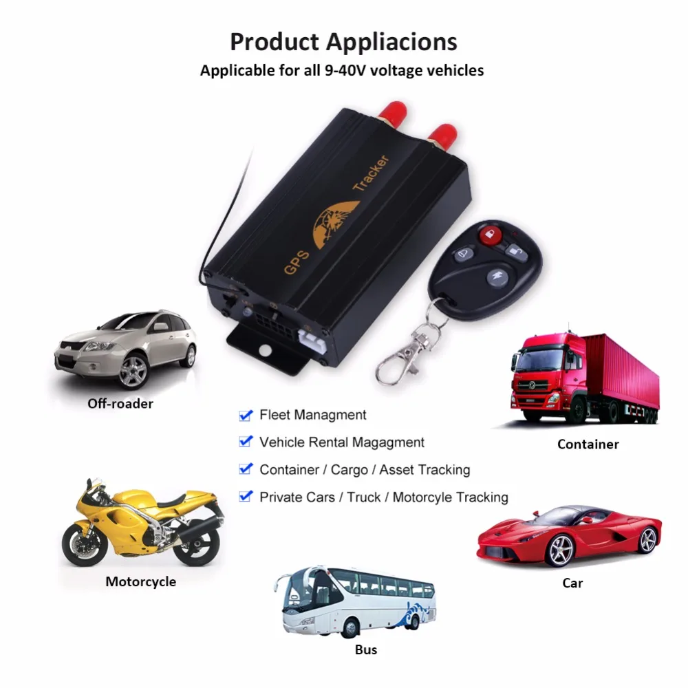 GPS Tracker Car Tracking Device Crawler Retainer Coban TK103B Cut Off Oil GSM GPS Locator Voice Monitor Shock Alarm FREE Web APP