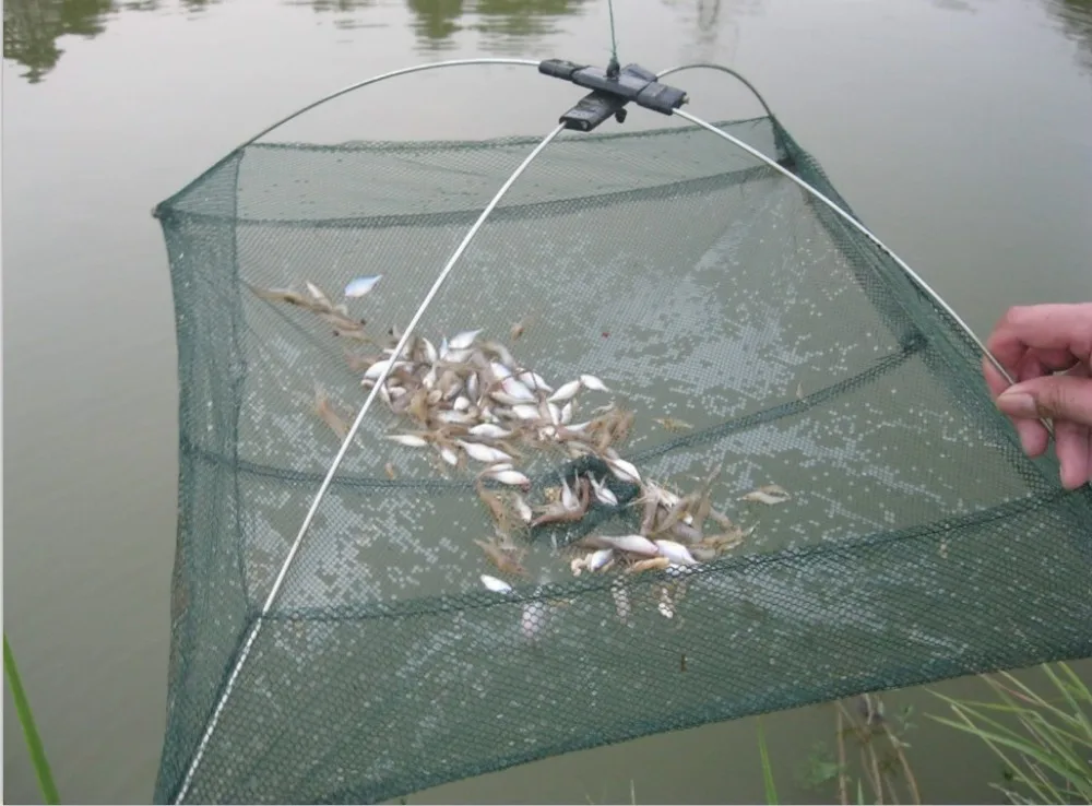 High Quality 60cm 80cm 100cm Foldable Folding Mesh Nylon Fishing Net