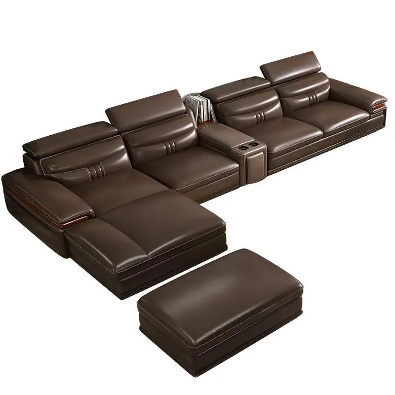 Oturma Grubu Kanepe Pouf Moderne Recliner Home Puff Para Sillon Leather Mobilya Set Living Room Furniture De Sala Mueble Sofa