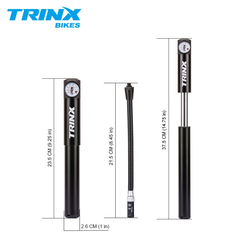Велосипедный насос TRINX 210psi с манометром светильник атюрный портативный