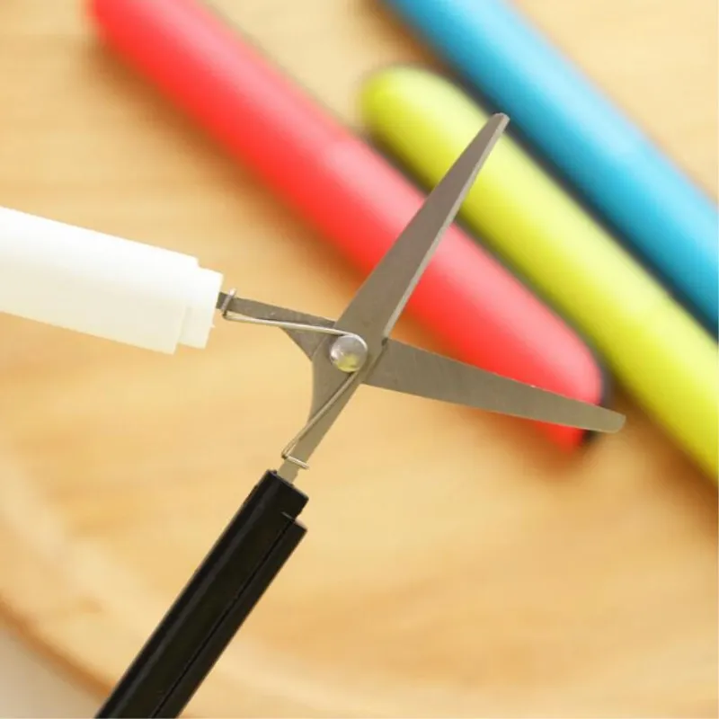 1X конфеты Креативный дизайн ножа студенческие безопасные складные ножницы для резки бумаги искусство офисные поставки с крышкой Детские Канцелярские принадлежности DIY инструмент