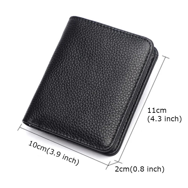 Fashion New Men's Wallet Genuine Leather Men Purse Small Wallet Short Men Card Holer Wallet Cowhide Soft Money Bag For Male