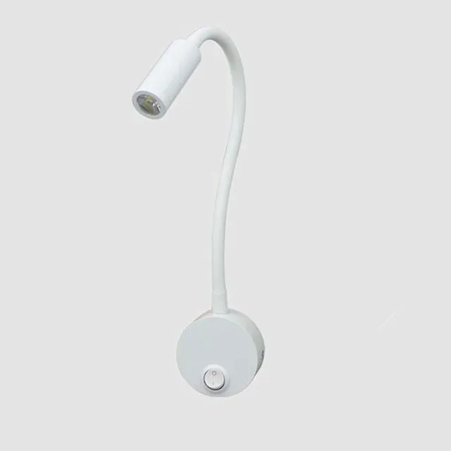 Moderne LED Wandlamp 3 W Flexibele Slang Schakelaar op/off Flexibele