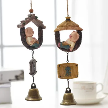 

Creative Resin Nose Pig Wind Chime Hanging Decoration Multifunction Home Door Decoration Hanging Wall Bell Student Birthday Gift
