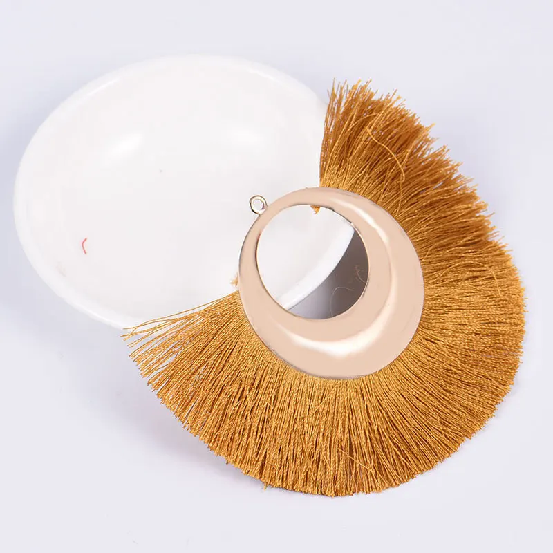 1 пара мини круглая форма кисточки кулон DIY Boho ювелирные изделия декоративные принадлежности для женщин серьги ожерелье в поисках кисточки бахрома отделка