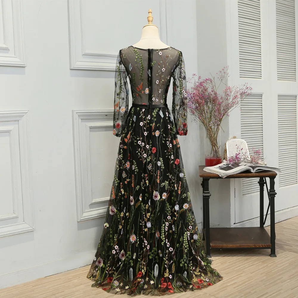 JaneVini/новые кружевные платья с длинными рукавами для вечерние Для и свадеб, длина до пола, платья подружки невесты, Vestido Dama