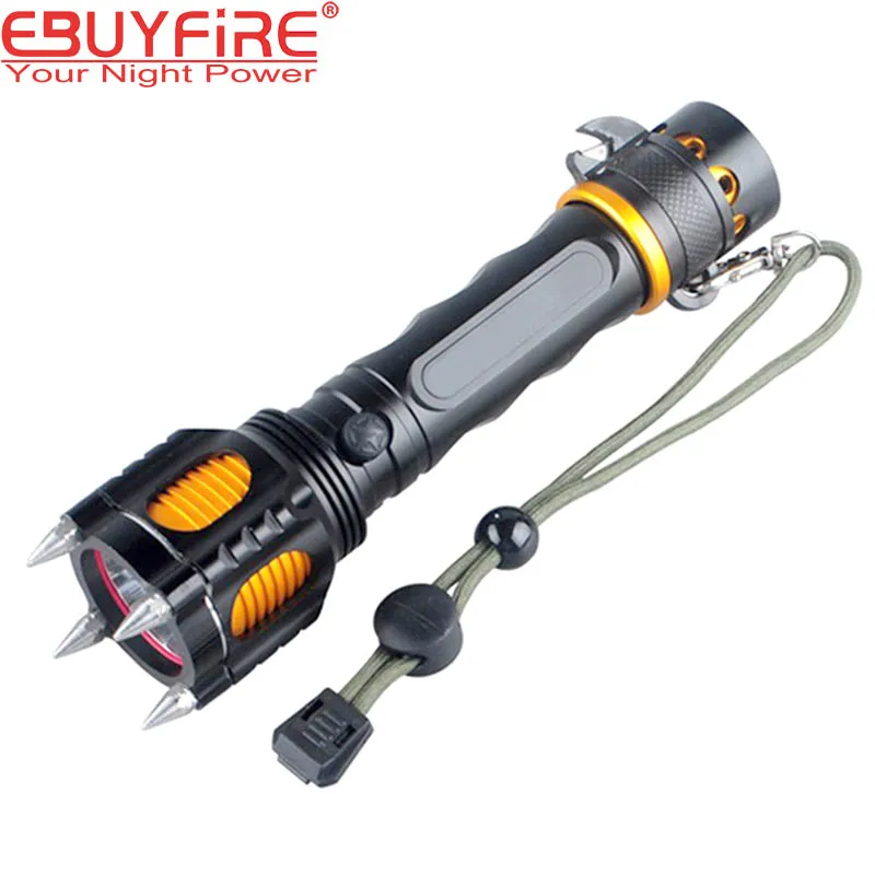 

Led T6 Flashlight Warning Knife Alarm Security Safety Waterproof Torch lantern