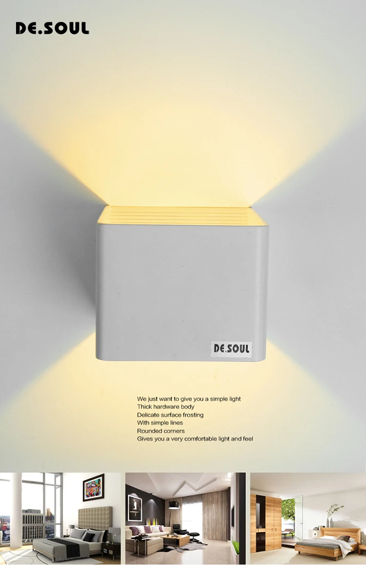 DE.SOUL Wall Lamp Modern Sconce Outdoor Black White AC Stairs Led Light bedside room bedroom LED Wall Light 01