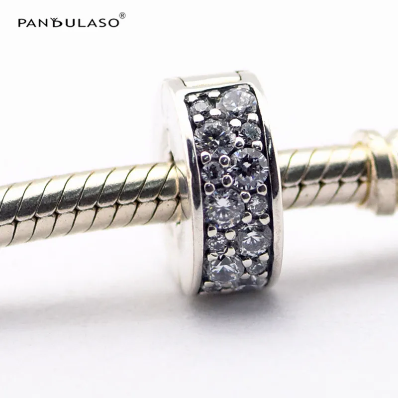 

Shining Elegance Clip Stopper Clear CZ Crystal Beads for DIY Jewelry Making Fine Silver 925 Jewelry Beads for Charms Bracelets