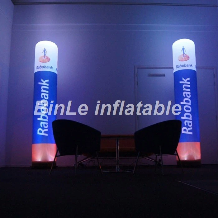 

Customized LED light advertisement inflatable pillar with base blower column gate for event decoration