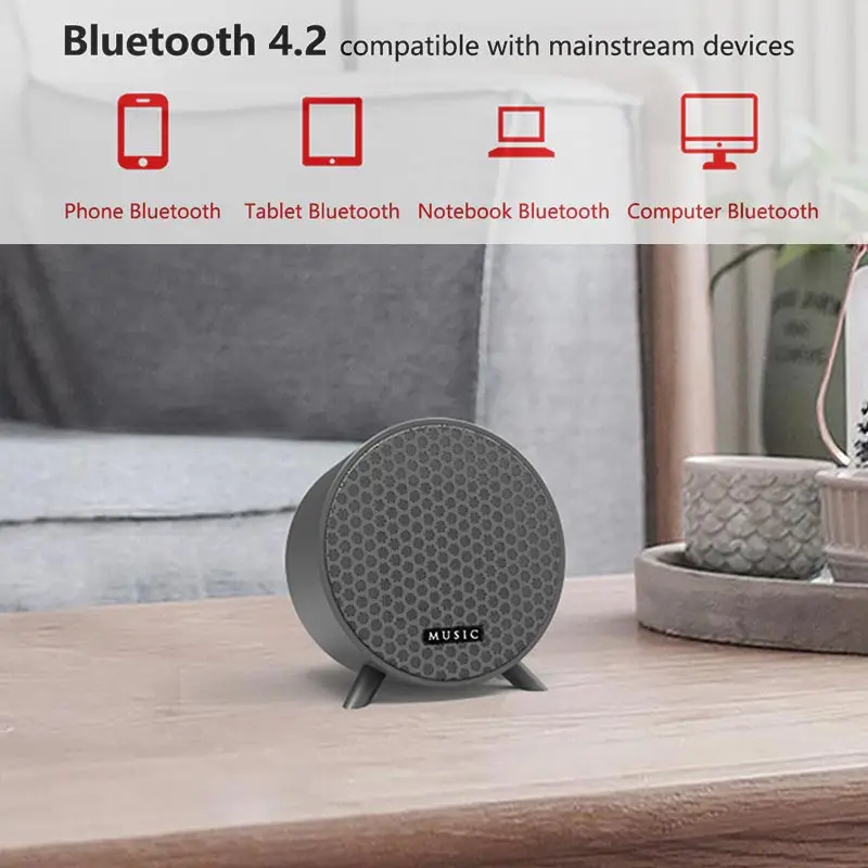 Мини Bluetooth динамик портативный беспроводной динамик звуковая система стерео музыка объемный сабвуфер Поддержка TF карта AUX USB для телефона