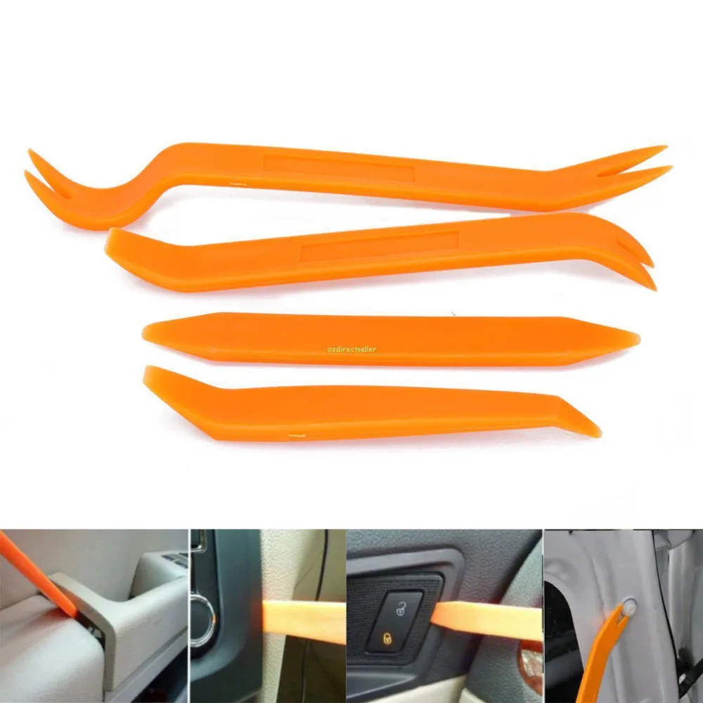 

4 pcs Car Radio Door Body Clip Trim Dash Panel Install Removal Pry Tools Kit