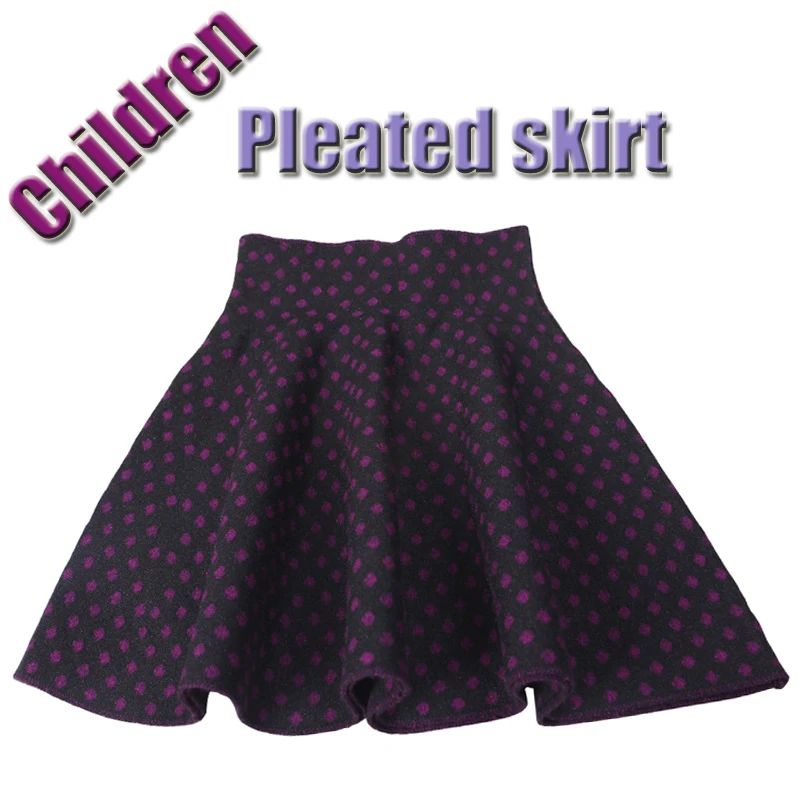 Girl Child Clothing Skirts Autumn Winter Red Dot Knitting Skirt Girls