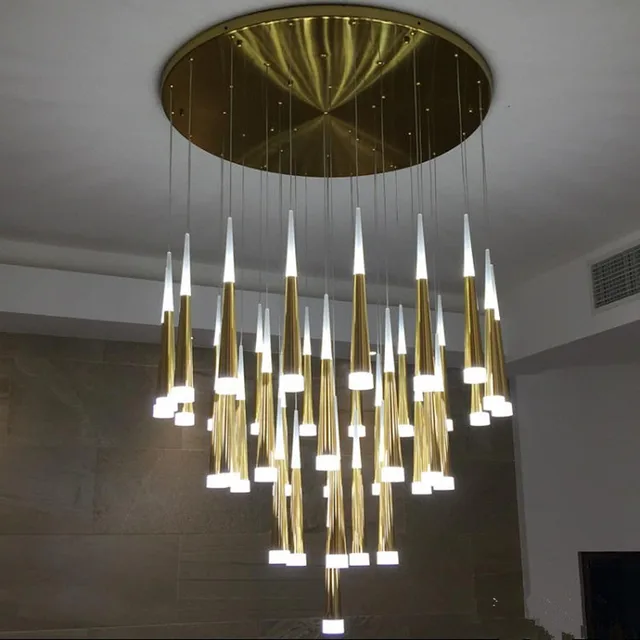 Home Led Aluminum Taper Chandelier Light For Dining Room Kitchen Home Led Aluminum Taper Chandelier Light For Dining Room Kitchen Mission Style Gold Silver Cone