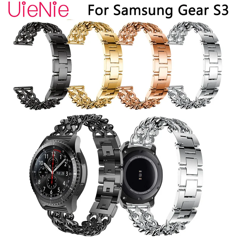

22mm personality metal denim wristband for Samsung Gear S3 bracelet for huami amazfit stratos 2 2S bracelet 46mm watchband