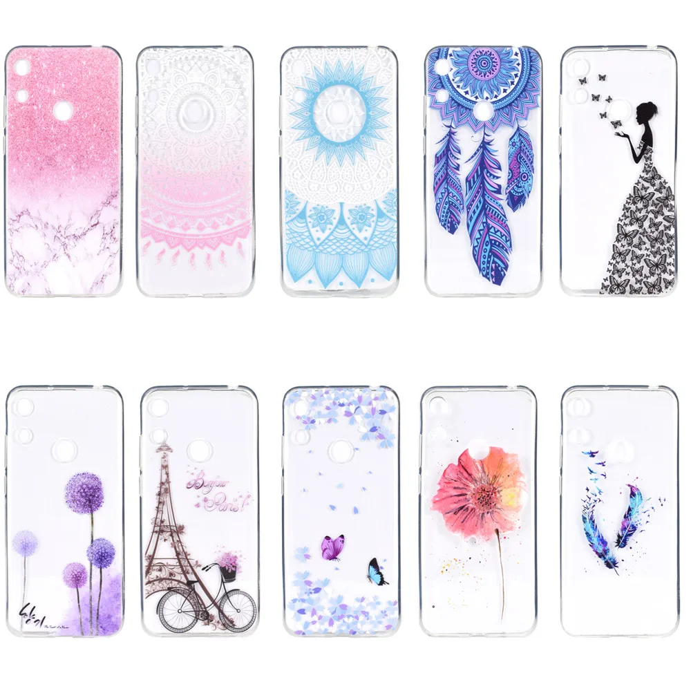 

10pcs a Lot Full Protection Patterned TPU Case for Huawei Honor V20 8A 8C 5X 6X 7X 8X 7A 7C V9 Honor 10 Mate 10 Pro Capa Case