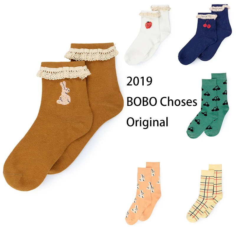 

2019 BC Kids New Arrivals Kids Tube Socks Original Tag Baby Girls Lace Cute Socks Boys Brand Tube Socks BC Baby 2019 SS
