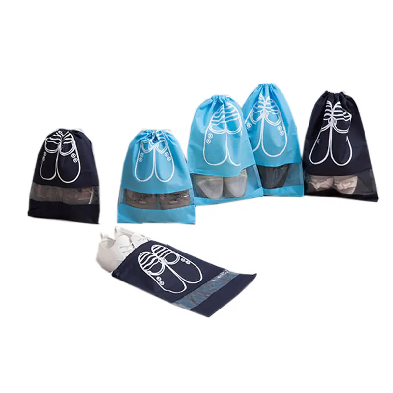 

Thicken Dust-proof Travel Shoes Bags Non-Woven Travel Accessories Drawstring Pouches For Shoes Two Size Chosen