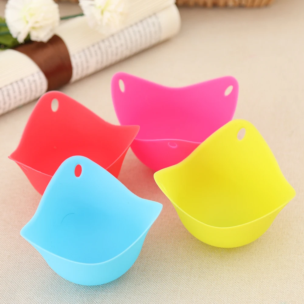 Por Microwave Egg Boiler Lots 4pcs Silicone Egg Poacher Cups Cookware Microwave Cooker Boiler