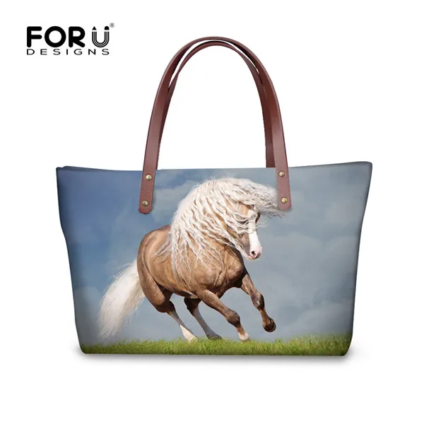 FORUDESIGNS Crazy Horse Prints Wome большие сумки на плечо высокого качества винтажные сумочки через плечо для женщин Bolsa Feminina - Цвет: H1727AL