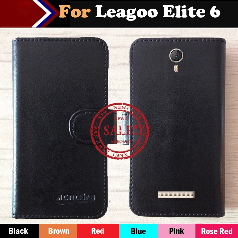 

Hot!! Leagoo Elite 6 Case Factory Price 6 Colors Dedicated Leather Exclusive For Leagoo Elite 6 Phone Cover+Tracking