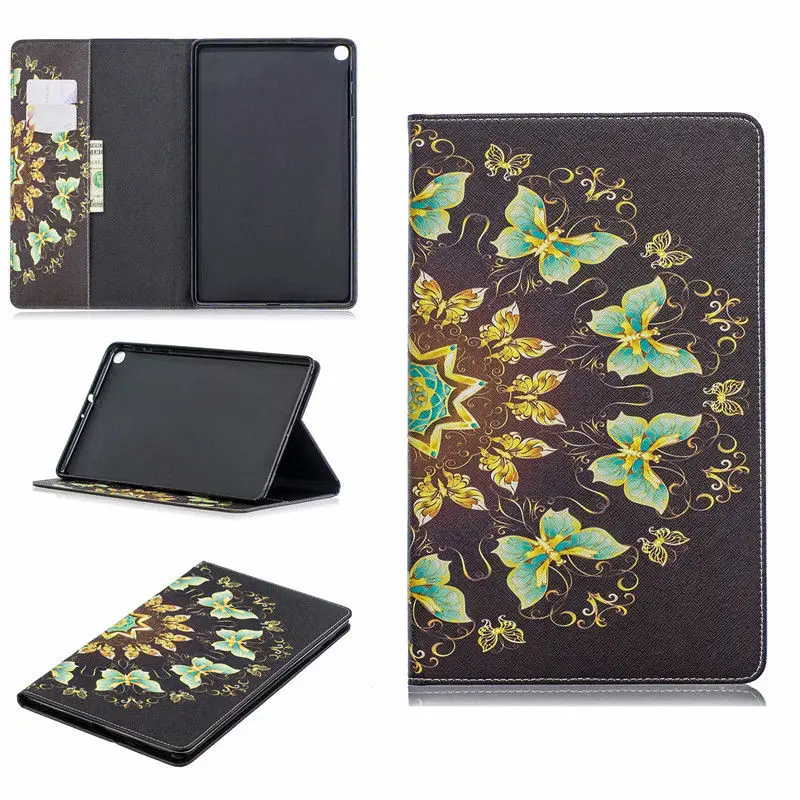 Folio Funda для Samsung Galaxy Tab SM-T510 SM-T515 T510 T515 Funda smart Tab A 10," чехол для планшета Funda - Цвет: 19