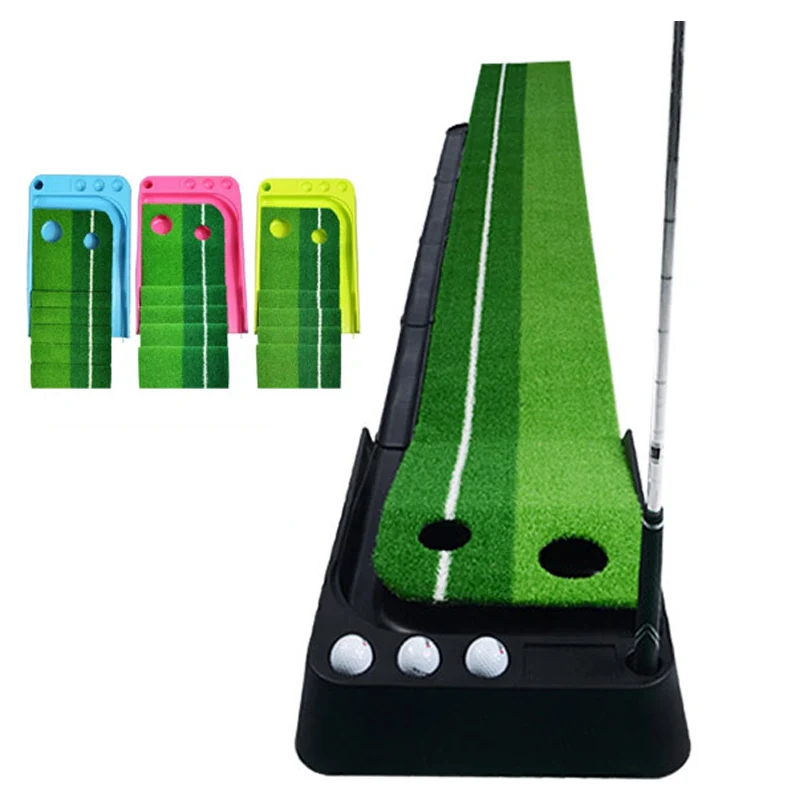 250 X 30CM Colorful Practice Golf Putting Mat Two Hole in Training