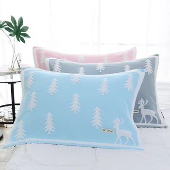 

Mesh Cotton Double-layer Jacquard Pillow Towel Breathable High Quality Moisture Comfort Machine Washable Pillow Towel