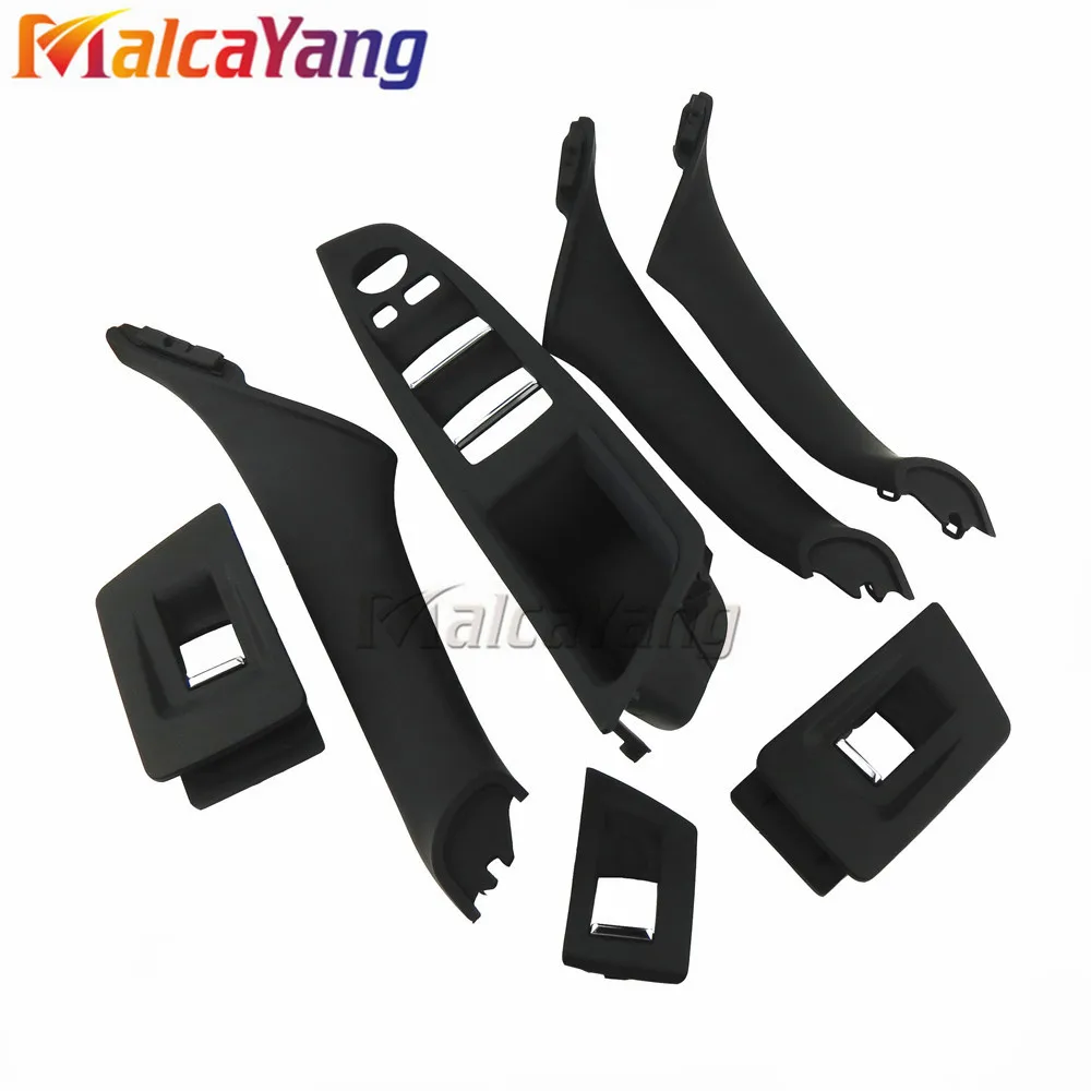 cheap 7PCS Set Left Hand Drive LHD For BMW 5 series F10 F11 520 525 Black Beige Gray Car Interior Door Handle Inner Panel Pull Trim