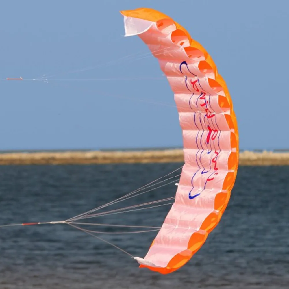1,4 м двойной линии смешанные цвета трюк парашют мягкий параплан паруса сёрфинга кайт Спорт Кайт огромный большой активного отдыха Летающий Кайт