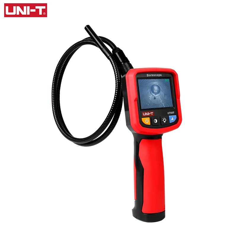 UNI-T UT665 Industrial Snake Borescope Professional Handheld 2.4 Inch Endoscope IP67 Waterproof Vedio Inspection Camera inspection camera mini endoscope camera