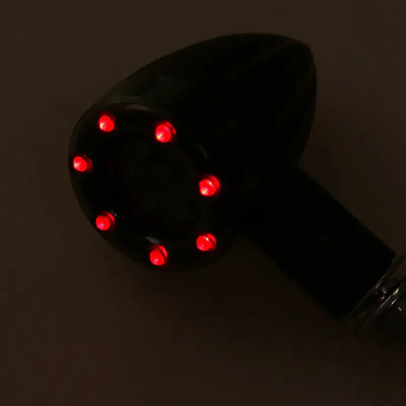 JX-LCLYL 1Pair Red+Amber Motorcycle Bullet LED Turn Signal Indicator Light for Harley