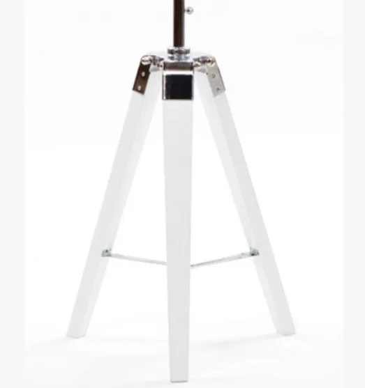 Деревянный пол Lampstand Винтажный стиль штатив аксессуары - Цвет абажура: White