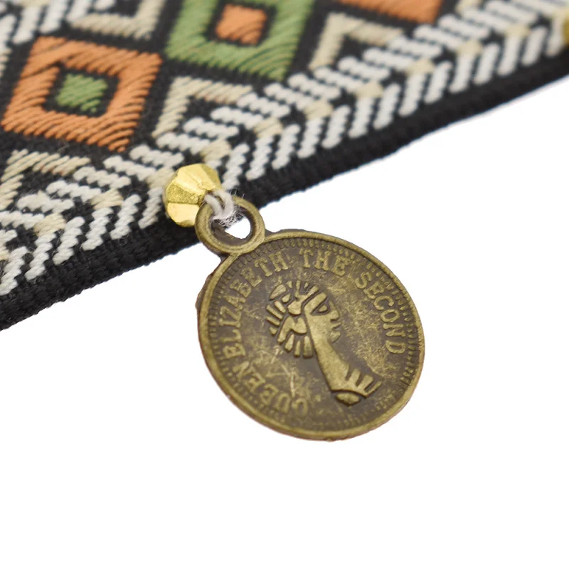 Национальный стиль кисточка лоскутное кружево отделка Лента с монетами форма кулон ремень Этническая одежда швейный Декор Аксессуары