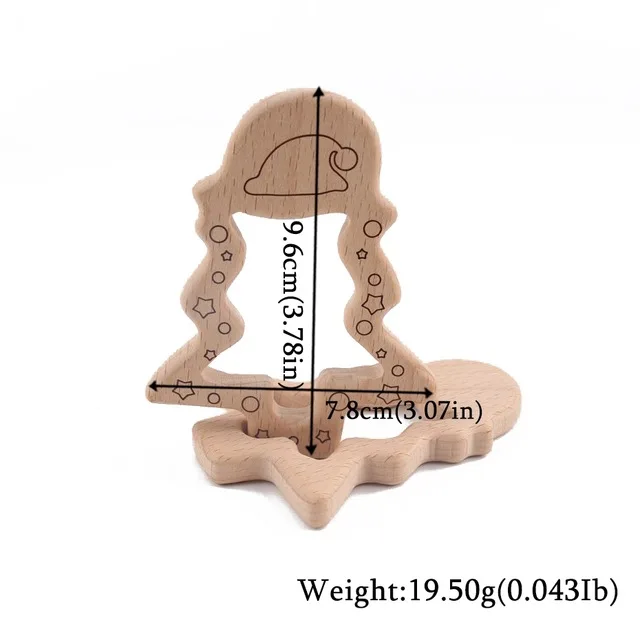 1 шт. деревянный зубопрорезыватель в виде животных из бука, деревянный зубопрорезыватель для соски, цепочка для грызунов, миниатюрный стержень, Детская Подвеска-прорезыватель, детские молочные продукты - Цвет: Ice cream
