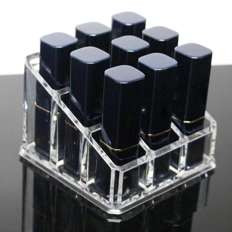 9 Grid Clear Plastic Makeup Organzier Storage Box Lipstick Organizer Case Holder Display Stand Cosmetic Box Makeup Organizer 9 Grid Clear Plastic Makeup Organzier Storage Box Lipstick Organizer Case Holder Display Stand Cosmetic Box Makeup Organizer