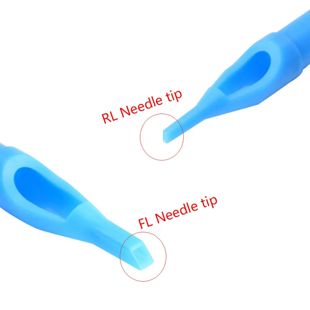 100 шт пластиковые насадки для татуажа набор RT/FT наконечники для татуажа смешанные одноразовые стерильные иглы трубы для тату машины аксессуары Поставка