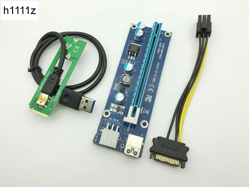 Новинка Райзер USB 3 0 Mini PCI E к PCIe Express 1x 16x райзерная карта Raiser SATA 6Pin Power для BTC Antminer