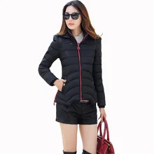 2016 New Winter Jacket Women Down Cotton Short Coat Casual Hooded Lady Parka Female Overcoat Abrigos De Femininos Women Clothes