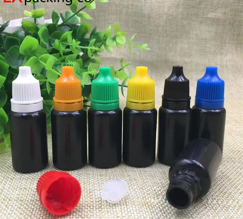 

10 pcs 10 ml black Plastic Perfume squeeze Bottle Smoke Oil Mini Liquid Bank Container Free Shipping geocaching spices new