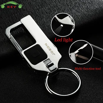 

Car Styling Multifunctional Men Keychain for Business Gift LED Light Auto Key Rings for Ford Jeep Citroen Subaru Renault LADA MG