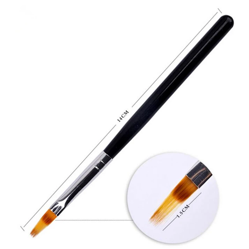 

1PC Nail Art Gradient Uneven Brush Pen Nylon Hair UV Gel Polish 3D Tips jagged Gradient Painting Drawing Wood DIY Tools Manicure