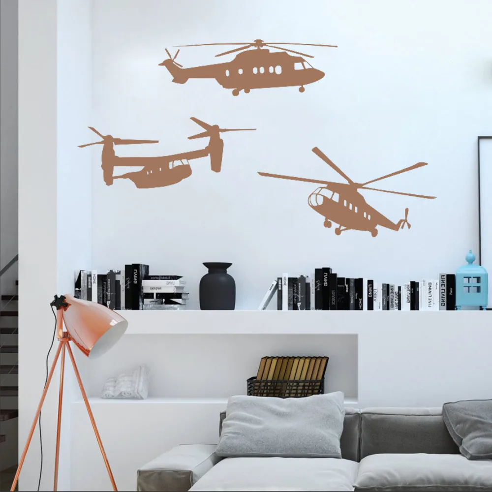 مجموعة من 3 المروحيات جديد تصميم ملصقات جدار للأطفال نوم مراهقون غرفة ديكور المنزل Diy جدارية للإزالة شارات الفينيل LC209 مجموعة من 3 المروحيات جديد تصميم ملصقات جدار للأطفال نوم مراهقون غرفة ديكور المنزل Diy جدارية للإزالة شارات الفينيل LC209