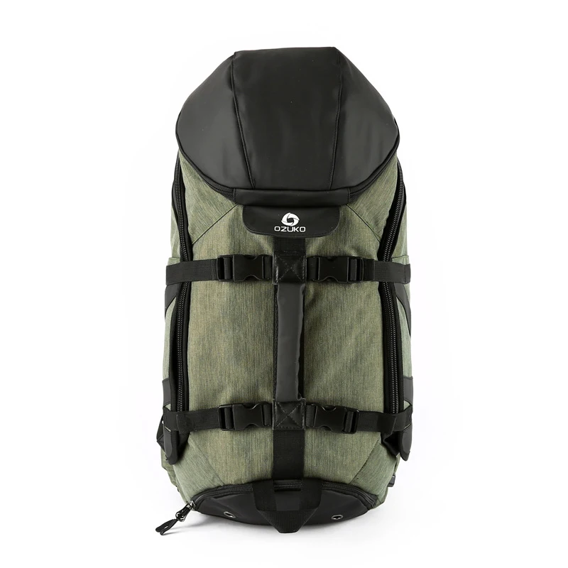 OZUKO 2018 nueva Mochila grande recorrido de la capacidad de carga USB multifunción portátil Mochila impermeable viaje Mochila Masculino