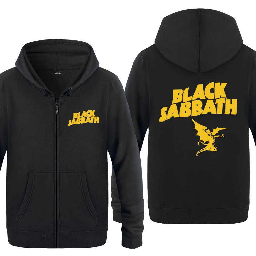 

Black Sabbath Rock Band Sweatshirts Men 2018 Mens Zipper Hooded Fleece Hoodies Cardigans
