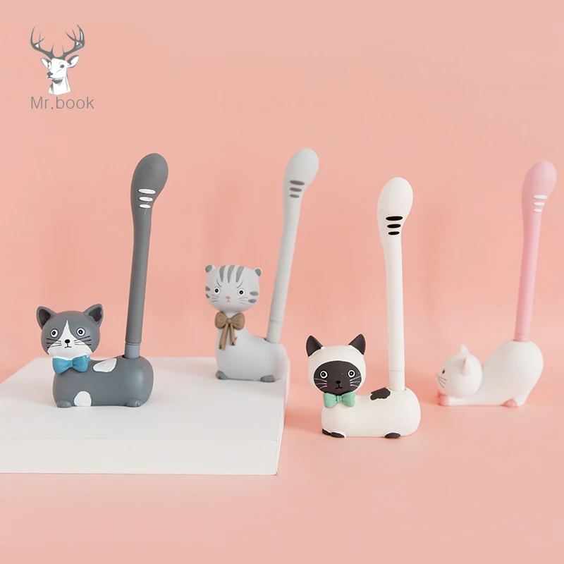 

Cute Cat Animals Pens Holder Cartoon Pen Insert Decoration with Pen Students Supplies Gifts DIY Office Decor Stationery