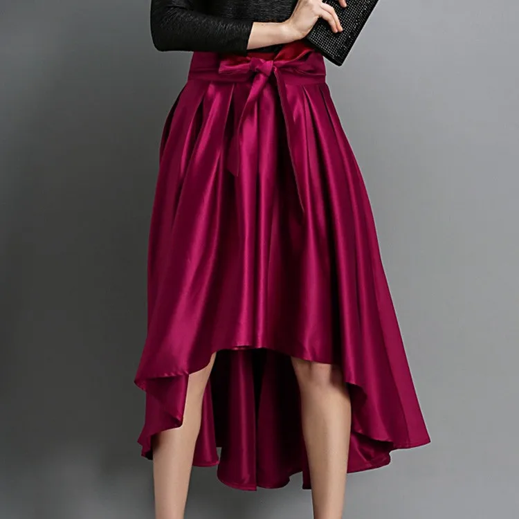 Venta grande de las mujeres falda larga elegante vino tinto Negro cintura alta falda Plisada dama de negocios Saias Femininas 29|saia feminina|elegant long skirtslong business skirts -
