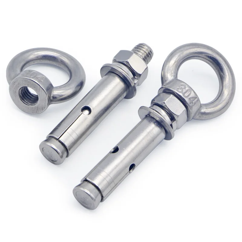 Expansion Screw 304 Stainless Steel Sleeve Anchor Concrete Expansion Eye Bolt Installation Artifact Hook Long Universal Ring Expansion Screw Fixed Color : Pack of 5 pieces, Length : M10 80mm Expansion Screw 304 Stainless Steel Sleeve Anchor Concrete Expansion Eye Bolt Installation Artifact Hook Long Universal Ring Expansion Screw Fixed Color : Pack of 5 pieces, Length : M10 80mm